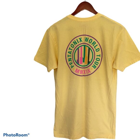 Pentatonix World Tour MMXIX 2019 Yellow Unisex M T-Shirt Adult Band Music Group - Picture 11 of 12